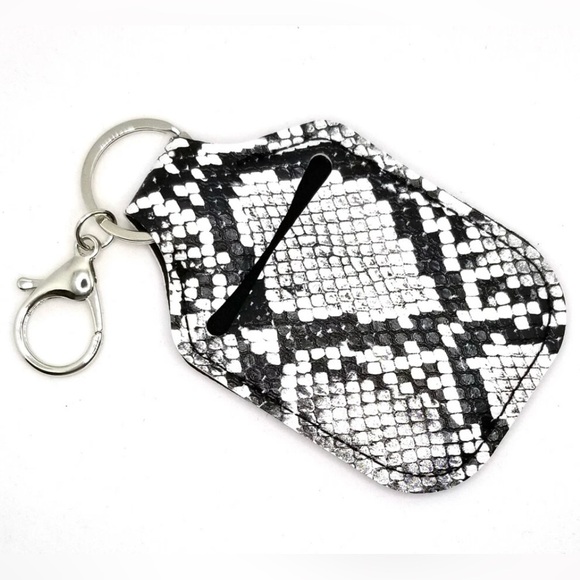 Crystal Avenue Snake Print Hand Sanitizer Holder Keychain - Picture 3 of 10